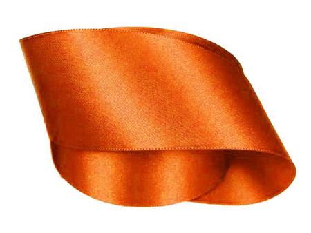 Wstążka 50mm atłas rdza ciemna