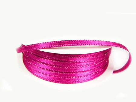 Wstążka 3mm atłas REXOR fuksja
