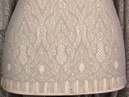 Koronka 145cm stabilna poliamid popiel