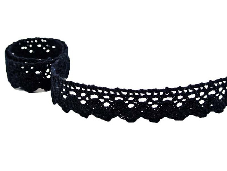 Koronka 2,2cm bawełniana czarna