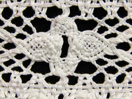 Taśma 7cm FRĘDZEL bawełna biała