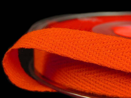 Taśma 10mm bawełniana jodełka pomarańczowa