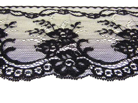 Koronka 10,5cm stabilna czarna
