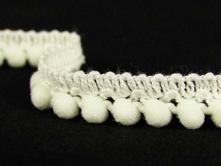 Taśma 0,9cm POMPONIK poliester ecru