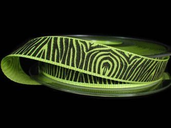 Wstążka 15mm tafta ZEBRA pistacja