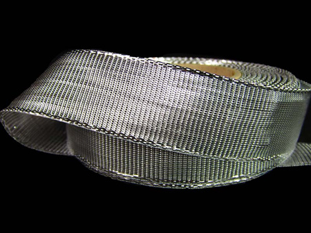 Wstążka 25mm ryps lurex srebrna