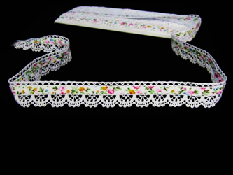 Koronka 1,9cm poliestrowa biała