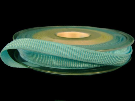 Taśma 8mm elastyczna ryps turkus