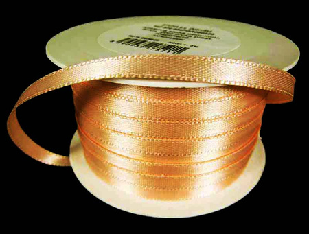 Wstążka 5mm atłas morela