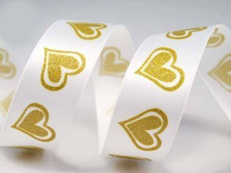 Wstążka 22mm atłas SERCA biała