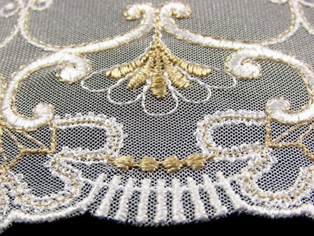 Koronka 18cm tiulowa biała