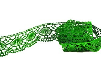 Koronka 4,5cm bawełniana zielona