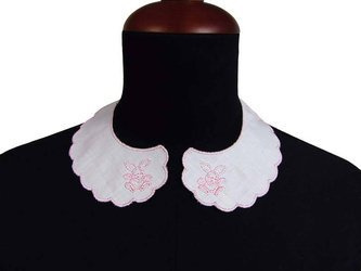 Kołnierzyk BEBE haft ZAJĄCZEK róż