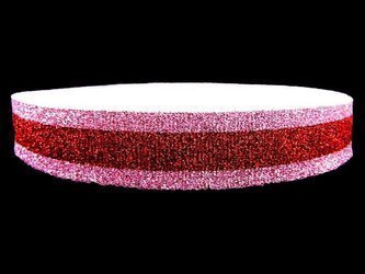 Guma 30mm tkana LAMPAS lurex różowo_czerwona