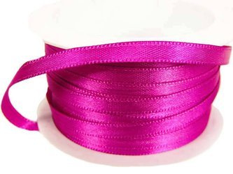 Wstążka 5mm atłas róż fuksja