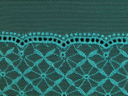 Koronka 27cm tiulowa turkus