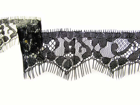 Koronka 6cm stabilna czarna
