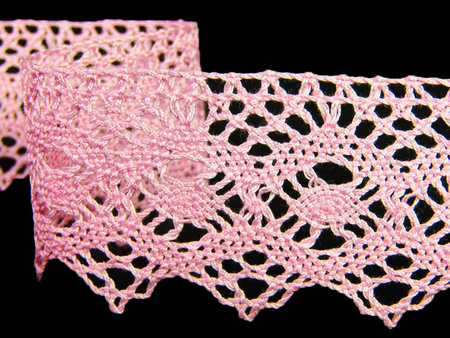 Koronka 4,7cm bawełniana jasny róż