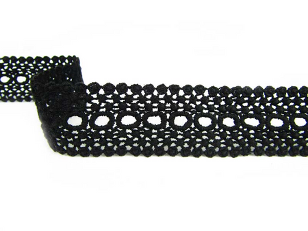 Wstawka 4,5cm bawełniana czarna