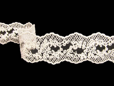 Wstawka 4,5cm tiulowa bawełna ivory