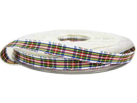 Wstążka 7mm kratka szkocka Dress Stewart