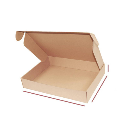 Karton pocztowy płaski brąz