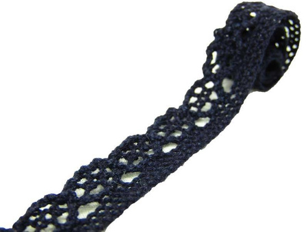 Koronka 1cm bawełniana granat