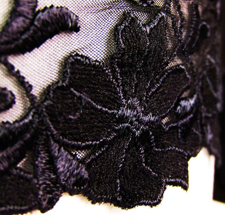Koronka 5cm tiulowa czarna
