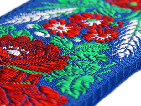 Taśma 70mm żakard RÓŻA chaber