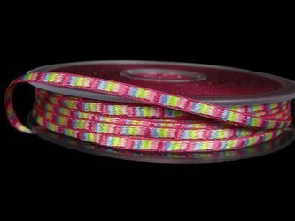 Taśma 3mm tkana DRABINKA róż