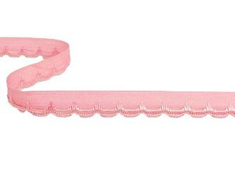 Taśma 1,1cm bawełniana OBSZYWKA róż jasny