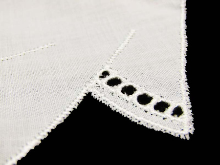 Kołnierzyk damski haft bawełna biały