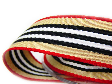 Taśma 20mm tkana lampas beż