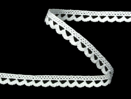 Koronka 1cm bawełniana biała