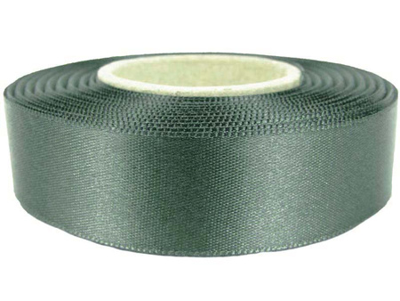 Wstążka 24mm atłas ciemny popiel