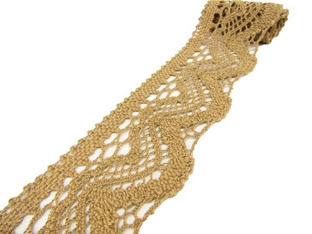 Koronka 5,8cm bawełniana złoty beż
