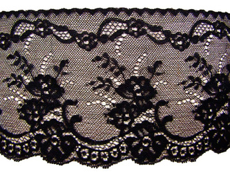 Koronka 10,5cm stabilna czarna