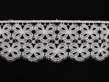 Koronka 5cm gipiurowa popiel