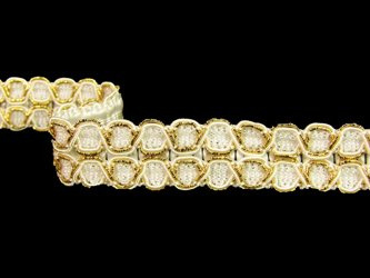 Taśma 1,8cm galonowa ivory-złota
