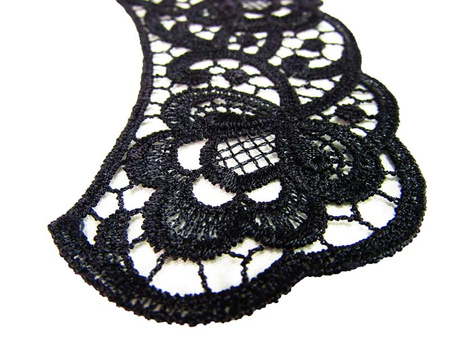 Kołnierzyk damski gipiura czarny