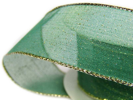 Wstążka 25mm organtyna BROKAT szałwiowa