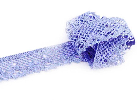 Koronka 4cm bawełniana niebieska