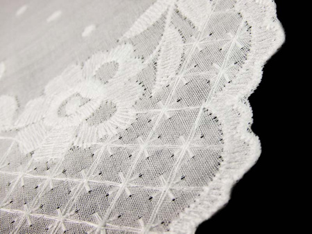 Kołnierzyk damski haft bawełna biały