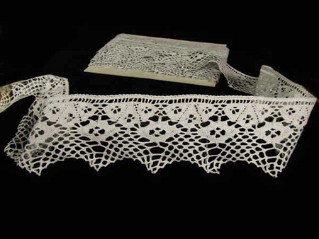 Koronka 8cm bawełniana jasny popiel