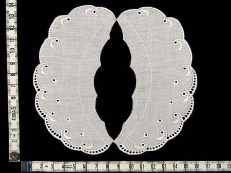 Kołnierzyk BEBE haft bawełna biały