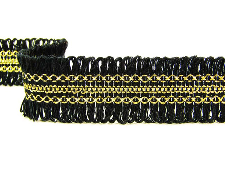 Taśma 3cm łańcuszkowa czarno-złota