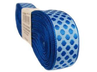Taśma 15mm żakard KROPKA niebieska