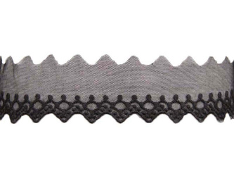 Koronka 5,5cm tiulowa grafit