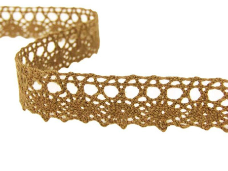 Koronka 1,5cm bawełniana złoty beż