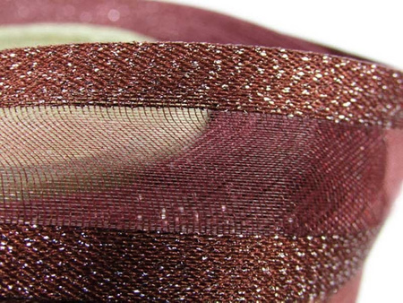 Wstążka 25mm organtyna rexor brąz